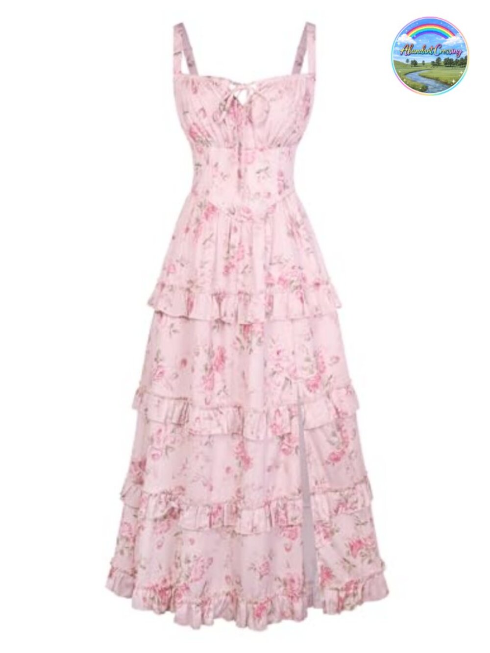 Cottagecore Floral Corset Milkmaid Sundress